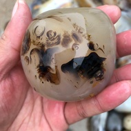 Natural Aquatic Agate Handle-Shaped Handle Play Ocean Chalcedony Handle Piece Ornament Pendant Prima