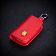 Leather Remote Smart Flip Car Key Fob Case Cover Holder Bag Wallet Pouch for Ferrari Roma F8 Portofi