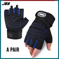 JBA Gym Gloves For Workout Half Finger With Plam A Pair Elastic Adjustable Breathable Sunscreen Quic