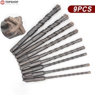 9pcs for SDS Plus Drill Bit Concrete Drill Bit 150mm Hammer Drill Bit 5mm-16mm