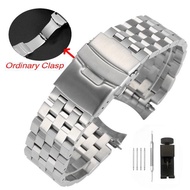 ♧┇¤ คุณภาพสูง Arc End สายนาฬิกาสำหรับ Seiko SKX007 SKX009 SKX173/175 316L สแตนเลสสตีล Deploy Clasp 2