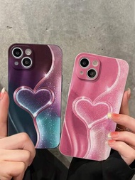 2 Piezas De Funda Dura Gruesa Y Resistente Con Patrón De Corazón De Amor Pintado A Mano En Color Negro/marrón Con Agujeros De Precisión, A Prueba De Golpes, Compatible Con Iphone Y Samsung A03s, A03core, A04, A12, A13, A14, A21s, A22, A23, A24, A32, A33a34, A51, A52, A53, A54, A71, A72, A73, S20fe, S21, S22, Xiaomi, Serie Redmi Redmi Note9, Redmi Note10, Redmi Note11, Redmi Note12, Redmi 12, Redmi 12c, Redmi 9, Redmi 9a, Redmi 10a Y Redmi 10c.