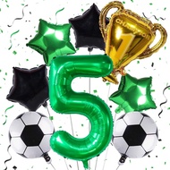 (SG SELLER) 5th Birthday Football Birthday Decoration Birthday Soccer Birthday Decoration, 5th Birth