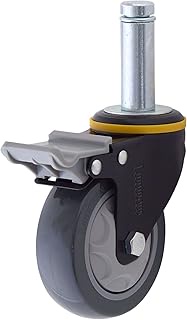 Do Luminous Steel Rack Foot Parts, High Load Capacity Urethane Caster, Plug-in Type, Wheel Diameter 