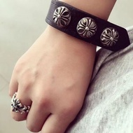 Leather Bracelet Cross Bracelet Cowhide Punk Style 087