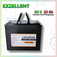 แบตเตอรี่ จักรยานไฟฟ้า สกู๊ตเตอร์ไฟฟ้า LiFePO4 60V 20Ah  อายุการใช้งานยาวนาน ปลอดภัยไม่ติดไฟ