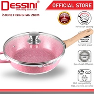 DESSINI ITALY iSTone ISTFP-28 Granite Aluminium Non Stick Casserole Pot Bowl Wok Fry Pan Cookware Ku
