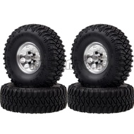 4P 1.55" Alloy Beadlock Wheel Rim Hub &amp; Rubber Tyre 96Mm