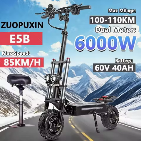 E5B electric scooter 6000W60V40AH folding fast off-road electric scooter 11 inch 85 km/h electric sc