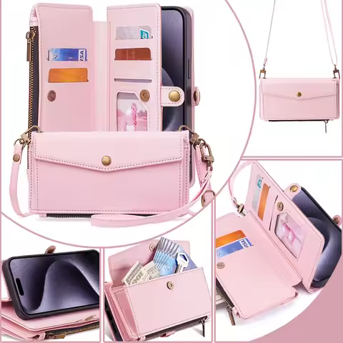 Wallet Card Stand Magnetic Flip PU Leather Mobile Phone Strap Cases For OPPO Realme 7 7i 8 8S 8i 9i 