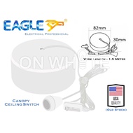 EAGLE (ON & OFF) Ceiling Pull Cord Light Switch For Canopy 1Gang 1Way /2Way /2 Way ~1.5 meters strin