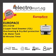 EUROPACE EFS 2121W 12L Large Food Steamer (2 Tier)