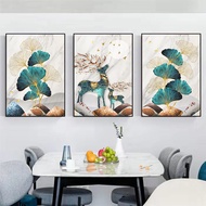 กรอบรูป ภาพติดผนัง ภาพจิตรกรรมม3ชิ้น (40x60cm และ 30x40) ที่กรอบสำเร็ว สำหรับตกแต่งบ้าน โรงแรม ผนังง