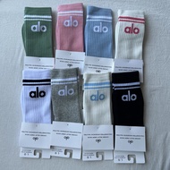 ALO UNISEX HALF-CREW TOWEL SOCKS Mid-Tube/Fitness SOCKS/Yoga Pilates Socks Grip Socks