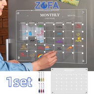 A4 Monthly Planner Magnet Acrylic Fridge Magnet Template Planner Monthly
