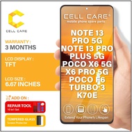 LCD For REDMI NOTE 13 PRO 5G/NOTE 13 PRO PLUS 5G/POCO X6 5G/POCO X6 PRO 5G/ POCO F6/REDMI TURBO 3/RE