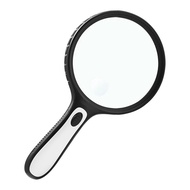 Handheld LED Magnifying Glass 3-30X/60X Large Lighted Magnifier for Reading Seniors and Crafts