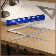 Baoblaze Drafting Folding Pantograph Ruler Foldable Metal Pantograph Ruler Reproduce Original Size D