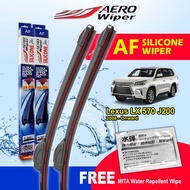 Lexus LX 570 J200 2008 - Onward Aero Wiper (AF) 22'' & 24'' Pair Red Line Silicone Wiper Blade Winds