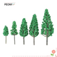 PEONIES 20PCS Miniature Pine Tree Gift Fairy Garden Railroad Decoration Scene Model