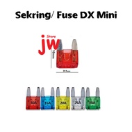 PART TOOL mini DX Motorcycle Car Bicycle Electric Plug-in Fuse 5A 7.5A 10A 15A 20A - 5 Ampere