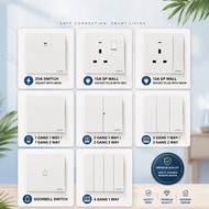 SWITCH SOCKET | SIRIM APPROVED | 1 GANG 2 GANG 3 GANG | WALL SWITCH IWACHI