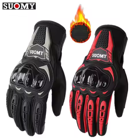 SUOMY Winter Waterproof Motorcycle Gloves Men Women Spring Autumn Motocross Biker Gloves Touch Scree