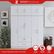 ZESSO 5 Doors Wardrobe With Top / / ALMARI BAJU / /kabinet baju