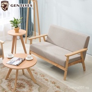 [kline]Japanese minimalist 3 seater wooden sofa living room fabric single seat double seat sofa