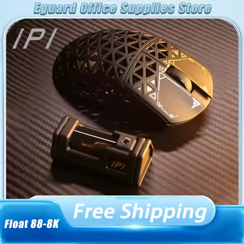 IPI Float88 Mouse Tri Mode Wireless Mouse 8K PAW3395 Hollow Out Carbon Fibre Lightweight FPS Gaming 