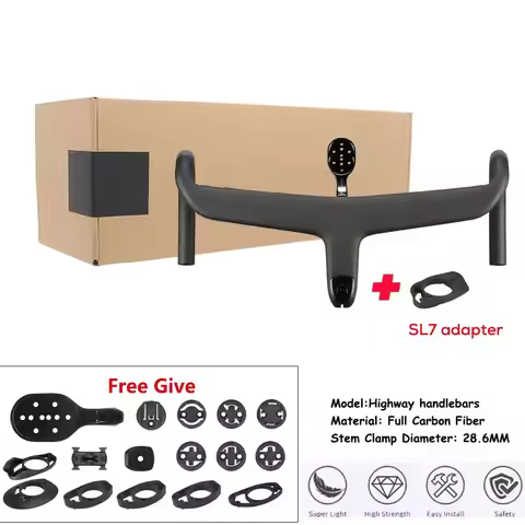 2025 NEW For Sl7 Sl8 Full Internal Cable Routing Road Bicycle Handlebar T1000 Carbon Integrated Cock
