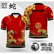 Chinese New Year Jersey T-shirt Shio Snake Cheongsam Gong Xi Fa Cai Chinese New Year T-shirt Shio Sn