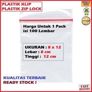 Plastic clip 8 x 12 plastic zip lock 8cm x 12cm 1 pack 100 pcs