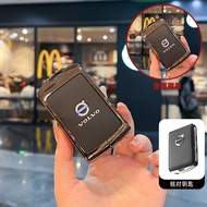 Vỏ chìa khóa ô tô thông minh từ xa bằng da thật hợp kim kẽm vỏ đựng chìa khóa móc khóa nút bấm bảo v