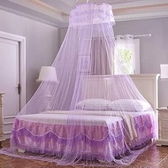 Bed Canopy Universal Dome Mosquito Mesh Net Easy Installation Hanging Bed Canopy Netting for Single to King Size Beds Hammocks Cribs,Green QIANGQIANG (Color : Purple)