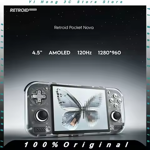 Retroid Pocket Nova Retro Handheld Game Console 4 And Half Inch 120Hz Amoled Snapdragon 8 Gen2 Ps2 E
