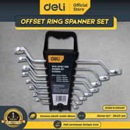 Deli Double Offset Ring Spanner Set / Set Kunci Ring Dobel 8 Pcs EDL150008A