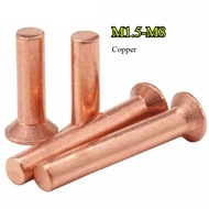Copper countersunk head rivets GB869 percussion type flat head flat cone head solid rivets Copper d 