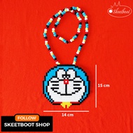 Kandi Doraemon necklace WITH LED LIGHT - Doraemon necklace - edm festival rave accessories