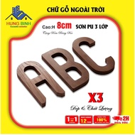 OUTDOOR STICKED wooden letters 8cm high, decorative wooden letters, wall plywood letters, wooden let