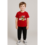 MERAH Anomali Children's Suit CHIMPANZINI BANANINI T-shirt and Jogger for the Republic of Indonesia 
