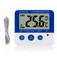 Digital Fridge Thermometer with Alarm and Max Min Temperature Easy to Read LCD Display Digital Refri