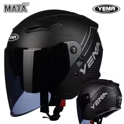YEMA Electric Helmet for Men and Women Four Seasons Safety Helmet Autumn and Winter Warm Motorcycle 