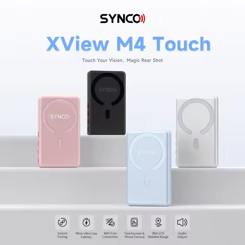 SYNCO XView M4 Touch Wireless 4K Selfie Magnetic Monitor Touchscreen Reverse Phone Control MagSafe D