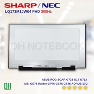 หน้าจอโน๊ตบุ๊ค LQ173M1JW04 17.3 นิ้ว FHD IPS 300Hz 40pin สำหรับ ASUS ROG SCAR G733 G713 MSI GE76 Rai