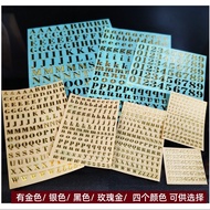 Plaster Candle Smoked 26 Letter Stickers Number Metal Stickers Combination Word Stickers Manicure Wo
