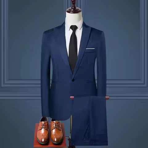 Luxury Men's Clothing New Men's Suit European and American Fashion Suit Men's Suit Business Casual S