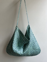 Túi Xách Emis Họa Tiết Hoa Thời Trang Đeo Vai Đơn Cầm Tay Túi Mềm Vuông Lớn Cho Thanh Thiếu Niên Và