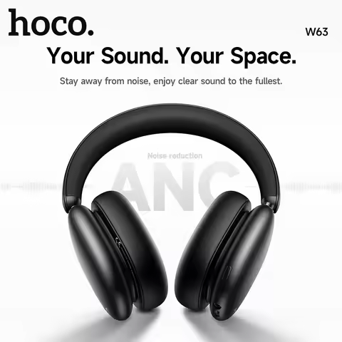 HOCO ANC Noise Reduction Wireless Bluetooth 5.4 Headphones HiFi Audio EQ Mode Support App Control Mu
