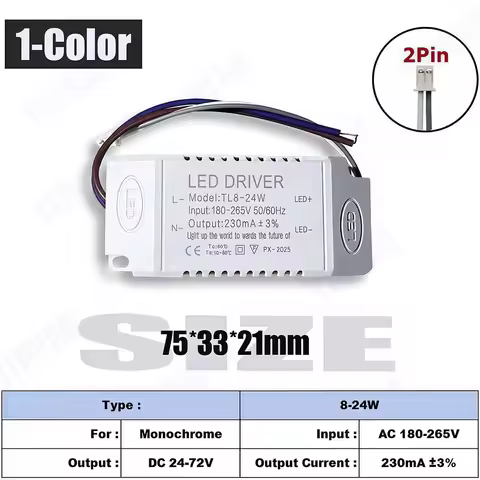 LED Driver AC165-265V To DC24-84V 60V-130V 90-165V 280mA 300mA Powers Supply Lighting Transformer Fo